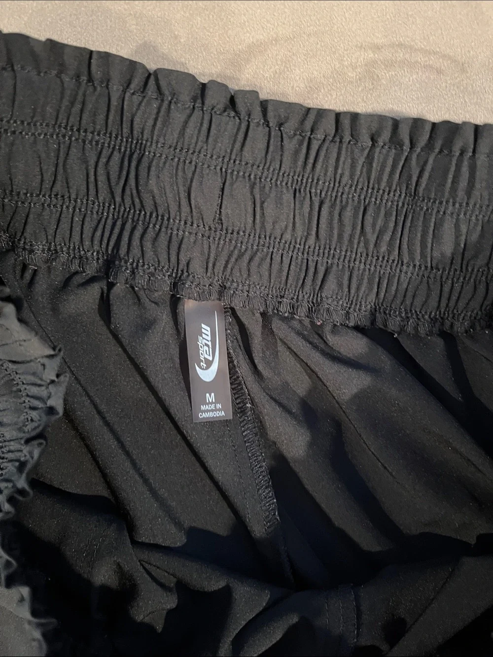 MTA Sport Black Women's Elastic Drawstring Athletic Shorts